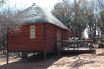 Outside view of log cabin